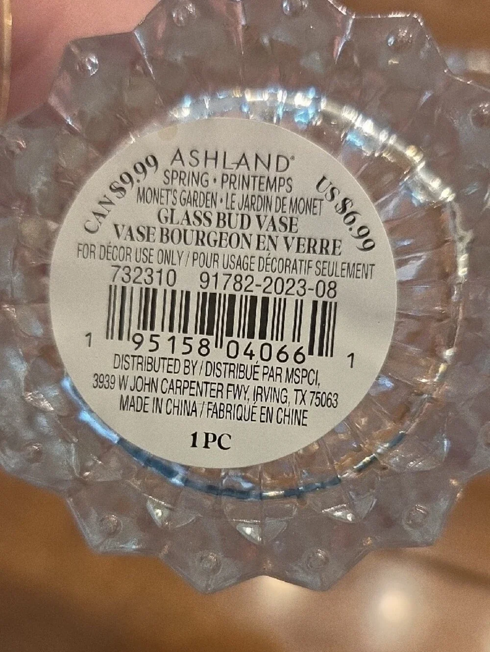 Ashland Clear Faceted Glass Bud Vase Set - Trio